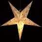 Preview: Baby Leela Zari Batik White - Foldable glowing star, paper poinsettia with 5 points, 40 cm